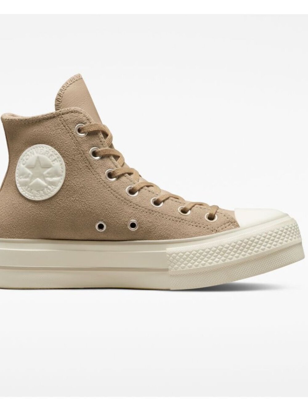 Converse Chuck Taylor All Star Lift Platform Suede Sneakers Women 10 Nomad Khaki